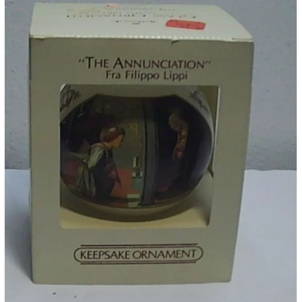 Hallmark Keepsake The Annunciation Fra Filippo Lippi Glass Ball Ornament 1983